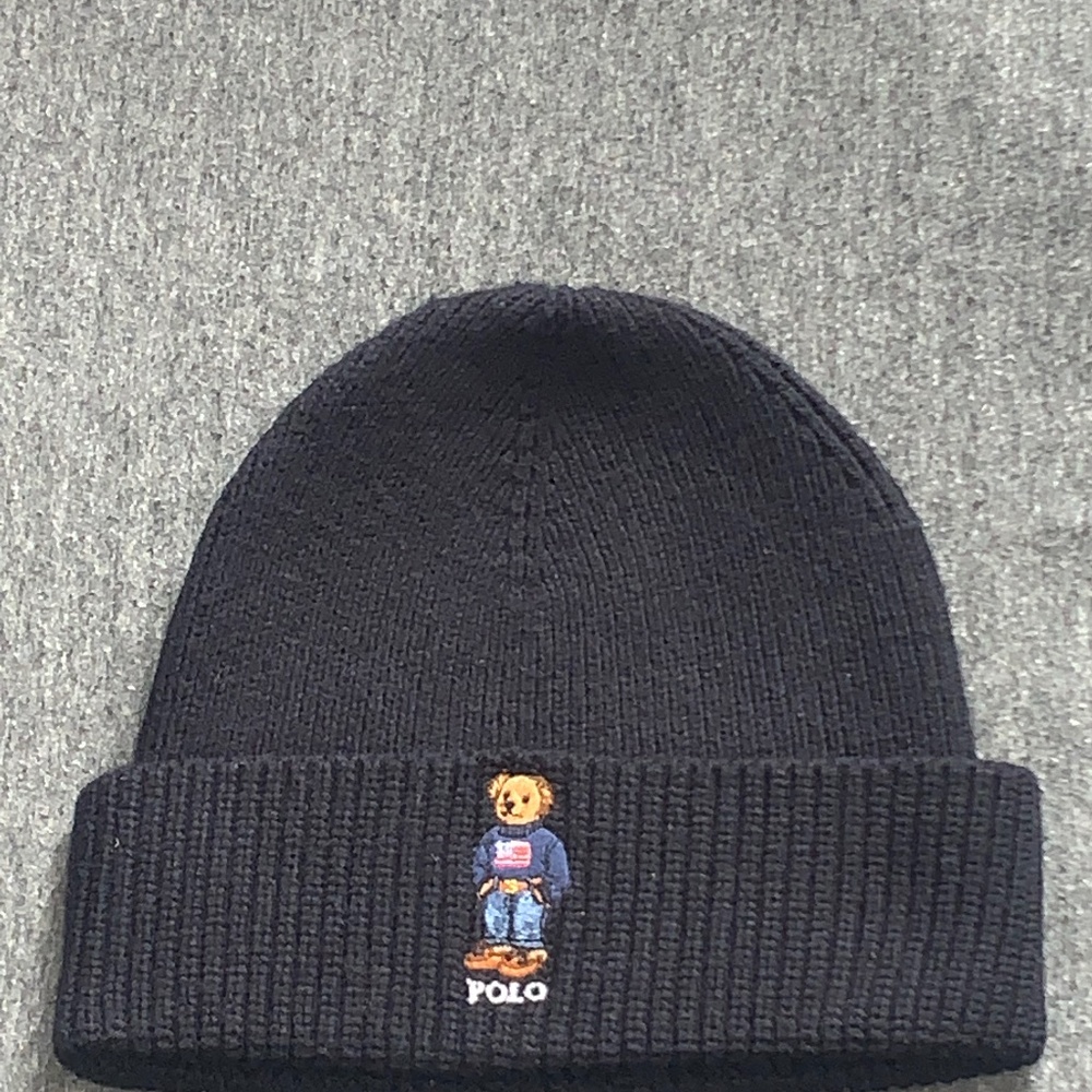 New Mens Ralph Lauren Polo Bear Beanie